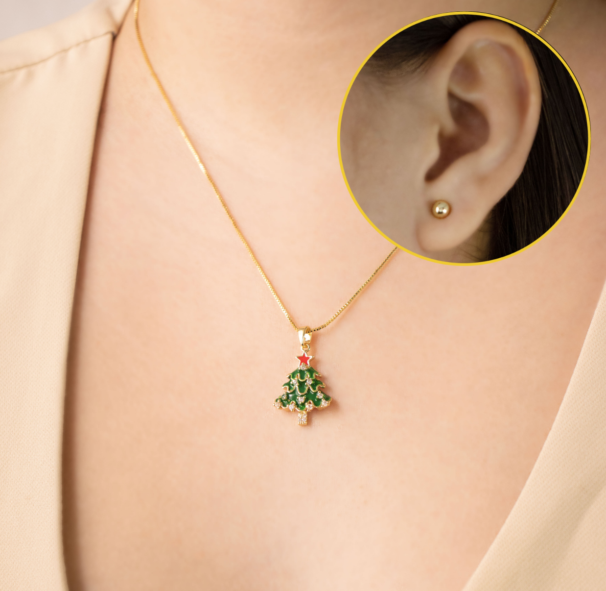 SET ARBOL DE NAVIDAD BAÑO EN RODIO