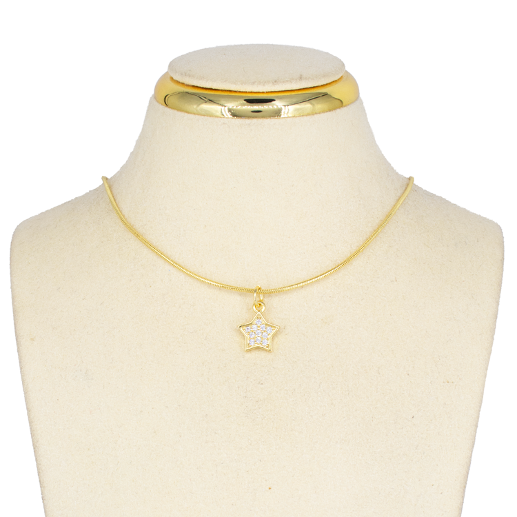 DIJE ESTRELLA CIRCONADA CON BORDE BAÑO EN RODIO