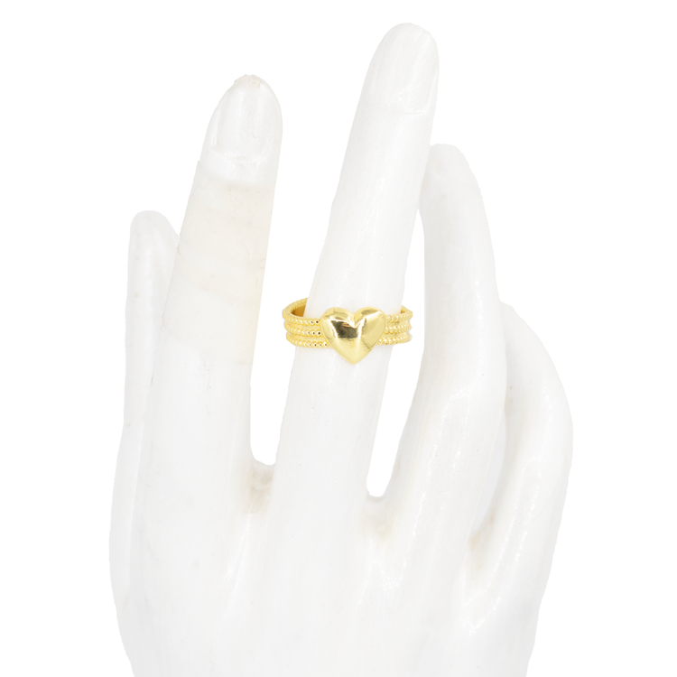ANILLO EN RODIO CORAZÓN