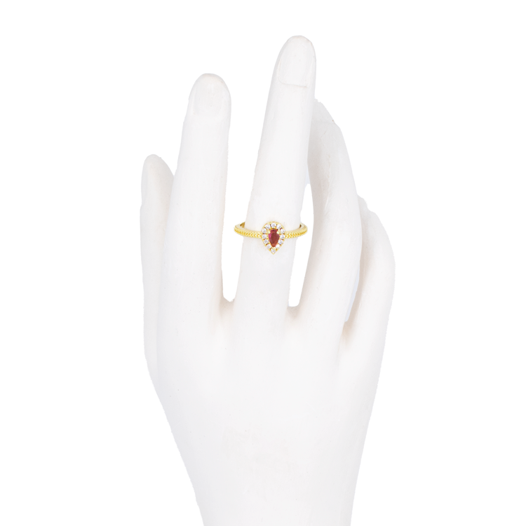 ANILLOS EN RODIO TIPO GOTA