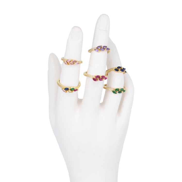 ANILLOS EN RODIO HOJA