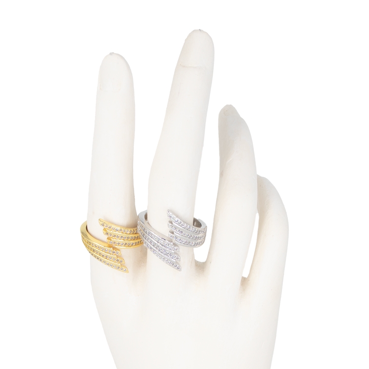 ANILLO ZEUS DORADO BAÑO EN RODIO