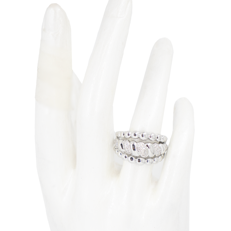 ANILLO CHUNKY BALINADO BAÑO EN RODIO