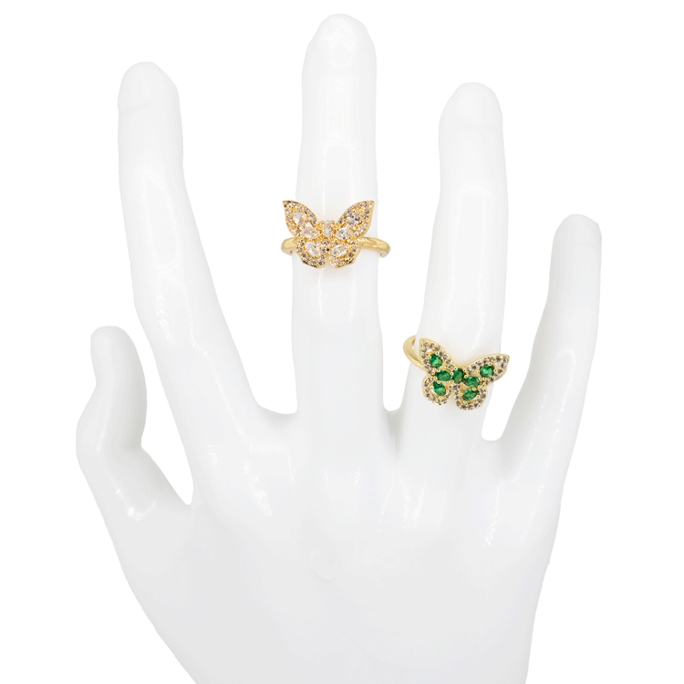 ANILLO MARIPOSA BAÑO EN RODIO
