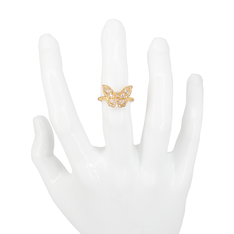 ANILLO MARIPOSA BAÑO EN RODIO