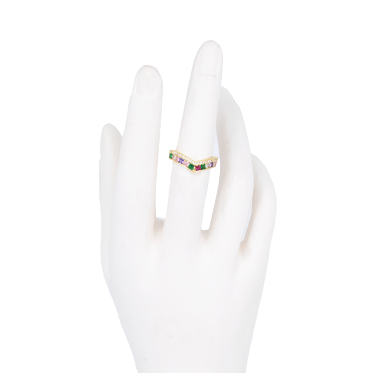 ANILLOS EN PUNTA SENCILLOS BAÑO EN RODIO