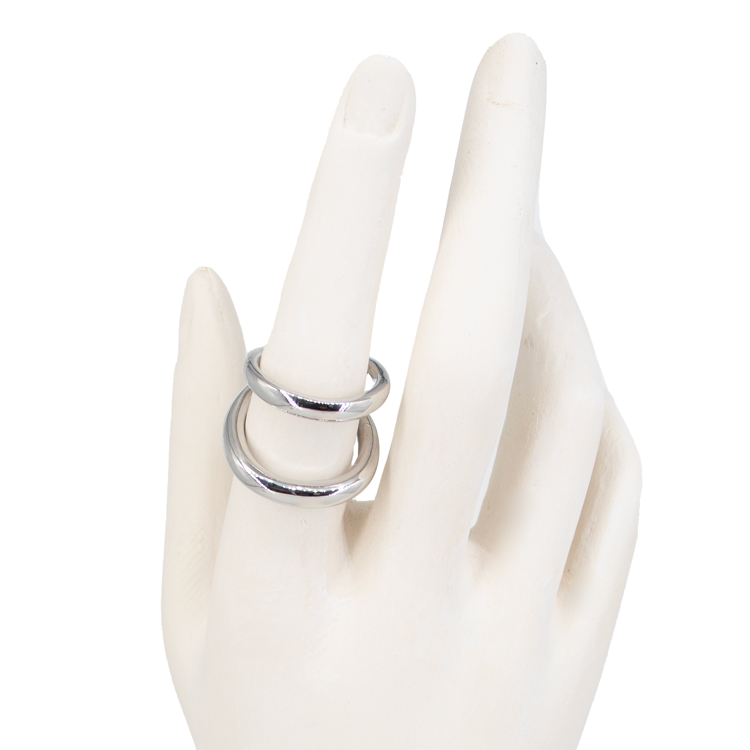 ANILLO LAZO INFINITO EN RODIO