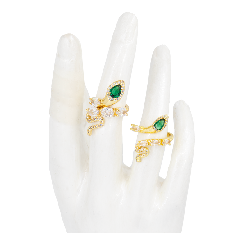 ANILLO SERPIENTE EN RODIO