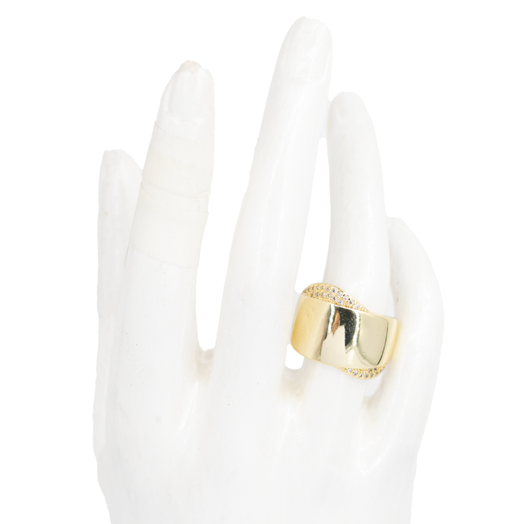 ANILLO DELIA DORADO BAÑO EN RODIO