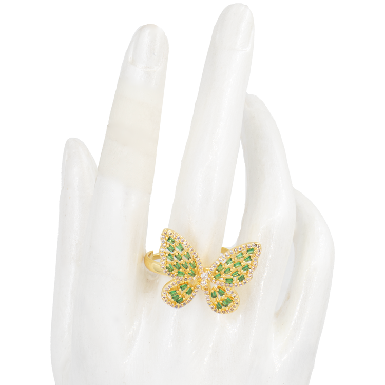 ANILLO MARIPOSAS PEQUEÑAS BAÑO EN RODIO