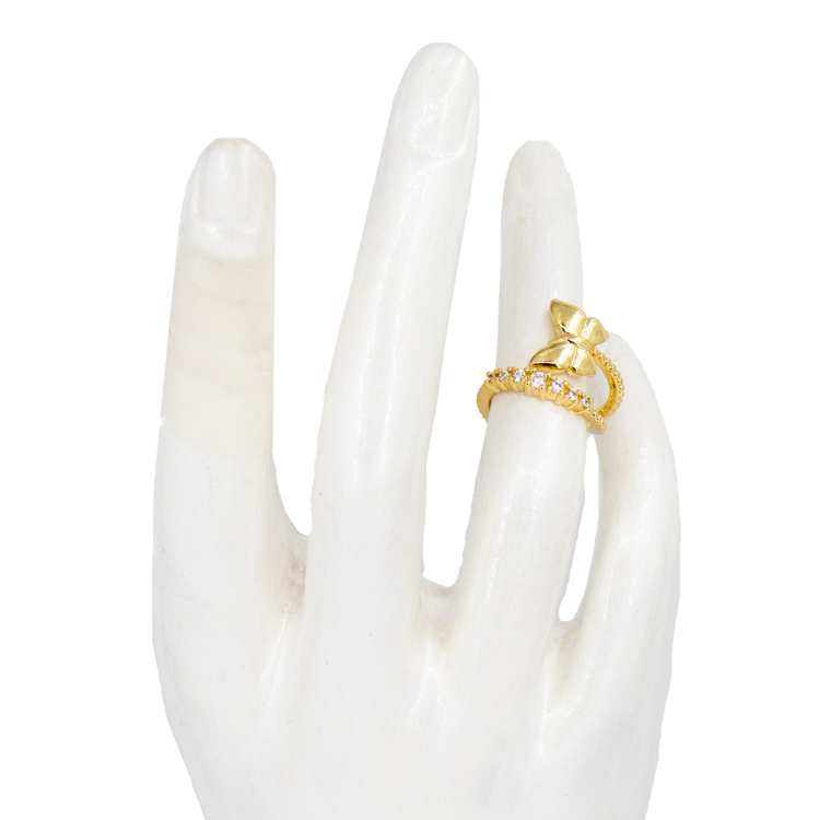ANILLO HALF FINGER BAÑO EN RODIO