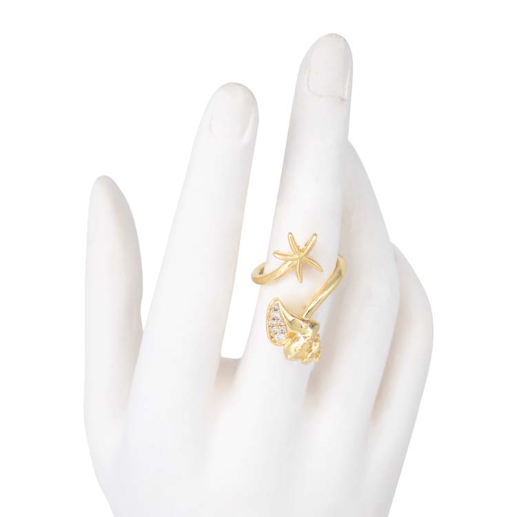 ANILLO CARACOLA BAÑO EN RODIO