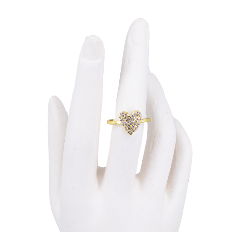 ANILLOS EN RODIO CORAZÓN