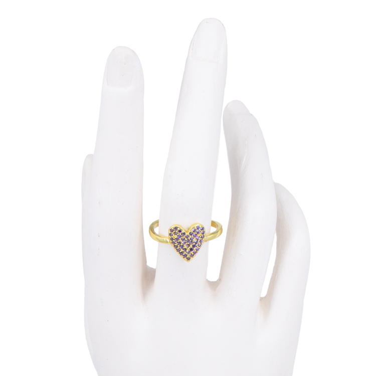 ANILLOS EN RODIO CORAZÓN