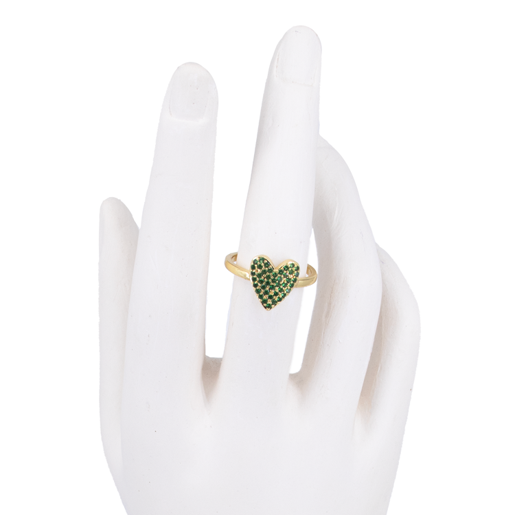 ANILLOS EN RODIO CORAZÓN