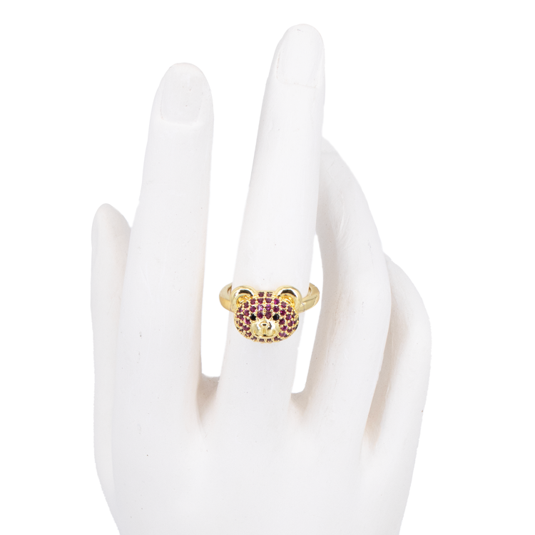 ANILLOS CARA DE OSOS EN RODIO