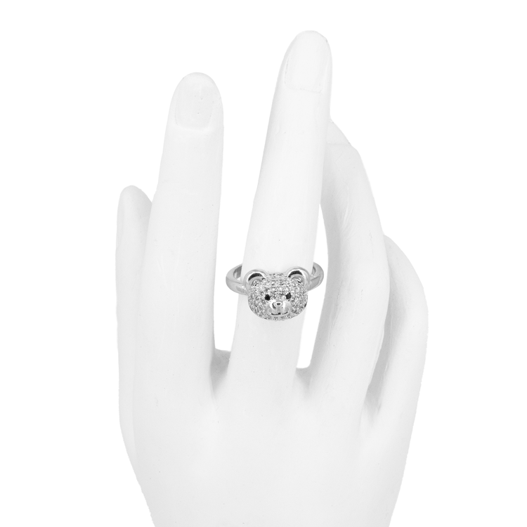 ANILLOS CARA DE OSOS EN RODIO