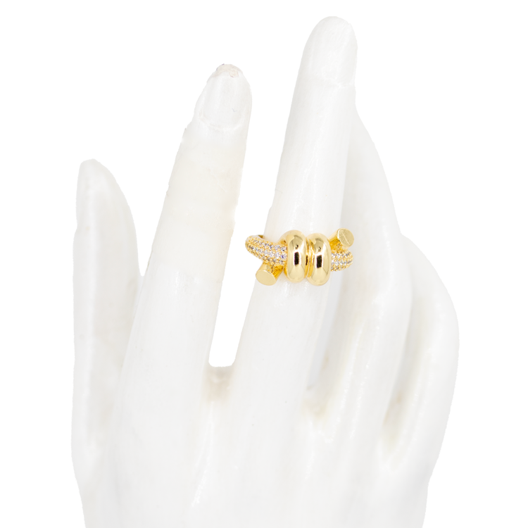 ANILLO NUDO BAÑO EN RODIO