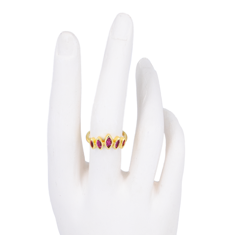 ANILLO CORONAS COLORES BAÑO EN RODIO