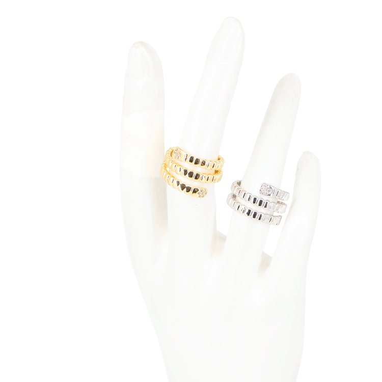 ANILLO ESPIRALES ENVOLVENTE BAÑO EN RODIO