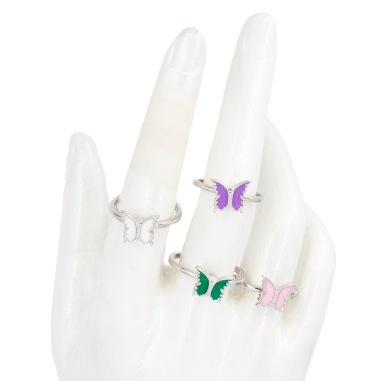 ANILLO MARIPOSA ANTIESTRES BAÑO EN RODIO