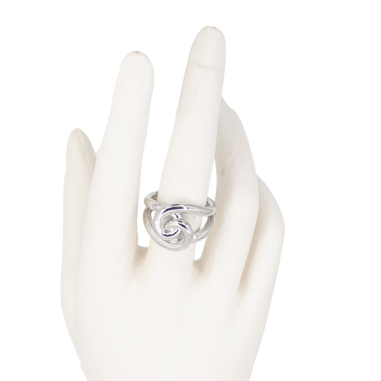 ANILLO ESPIRAL DORADO BAÑO EN RODIO