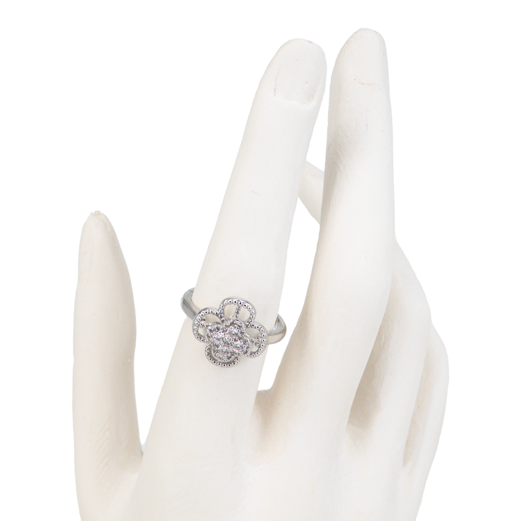 ANILLO FLOR GIRATORIA DORADO BAÑO EN RODIO