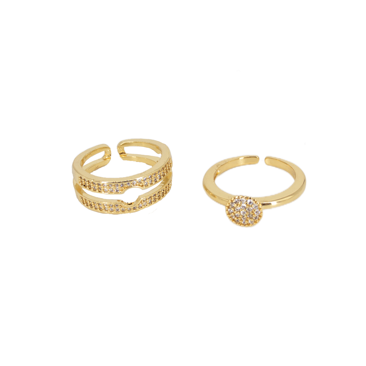 ANILLO DUO BAÑO EN RODIO