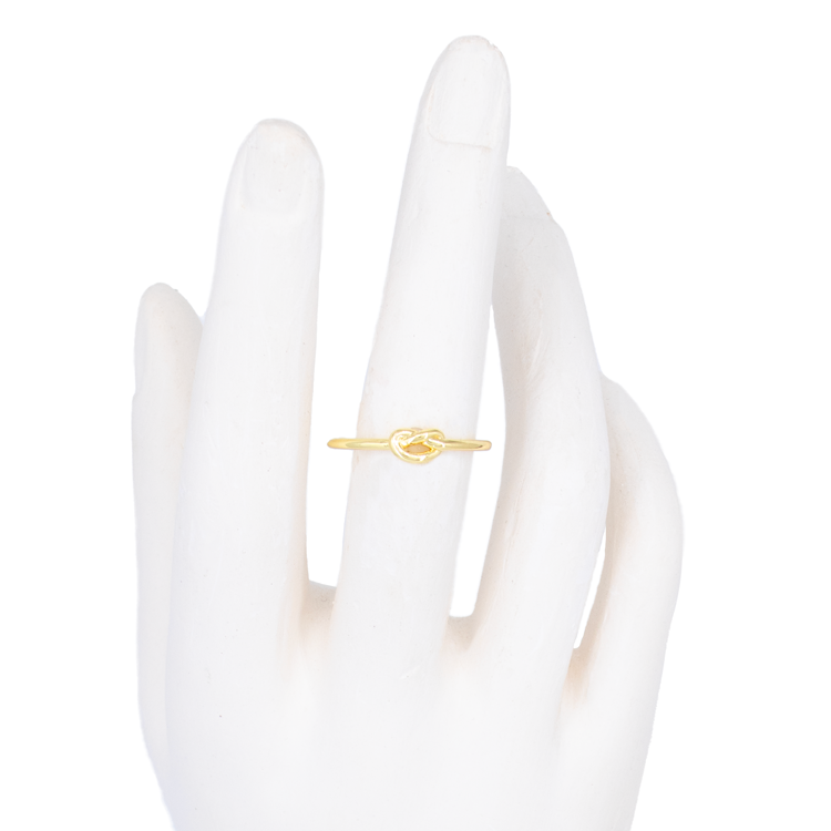 ANILLO NUDO PEQUEÑO BAÑO EN RODIO