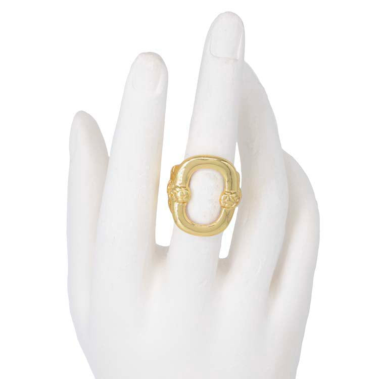 ANILLO LUXOR GOLDEN BAÑO EN RODIO