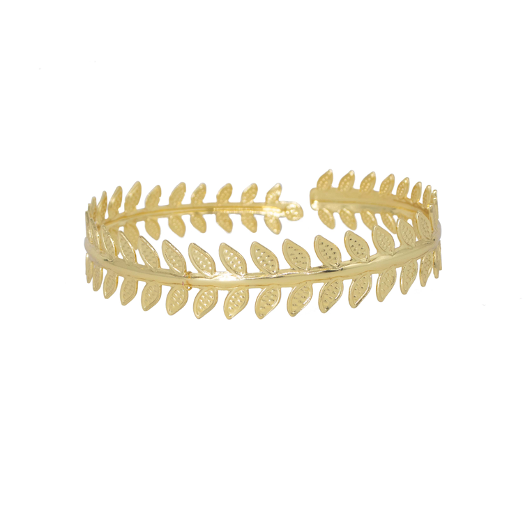 BRAZALETE ESPIGA CHUNKY BAÑO EN RODIO