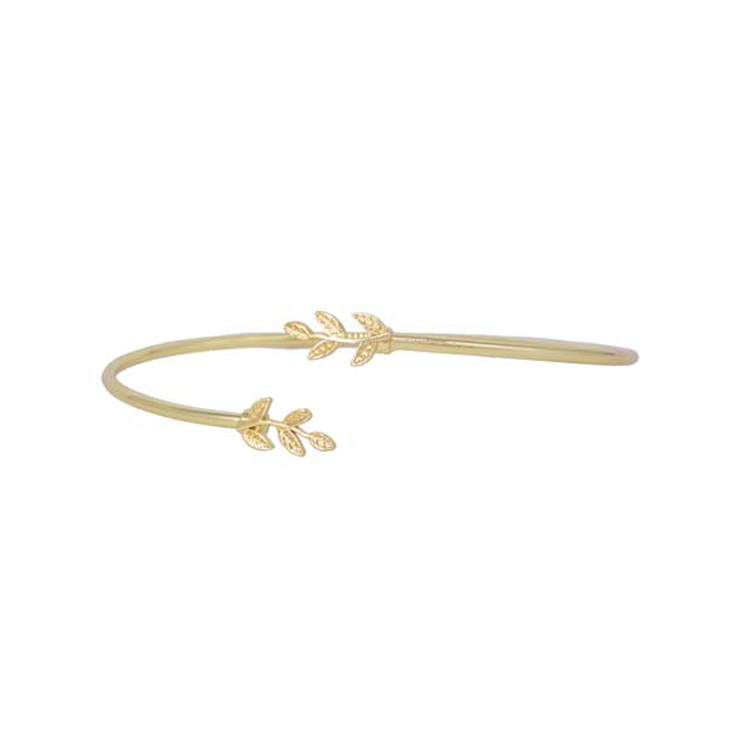 BRAZALETE ESPIGA DOBLE PEQUEÑA BAÑO EN RODIO