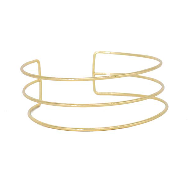 BRAZALETE TRIPLE LINEA BAÑO EN RODIO