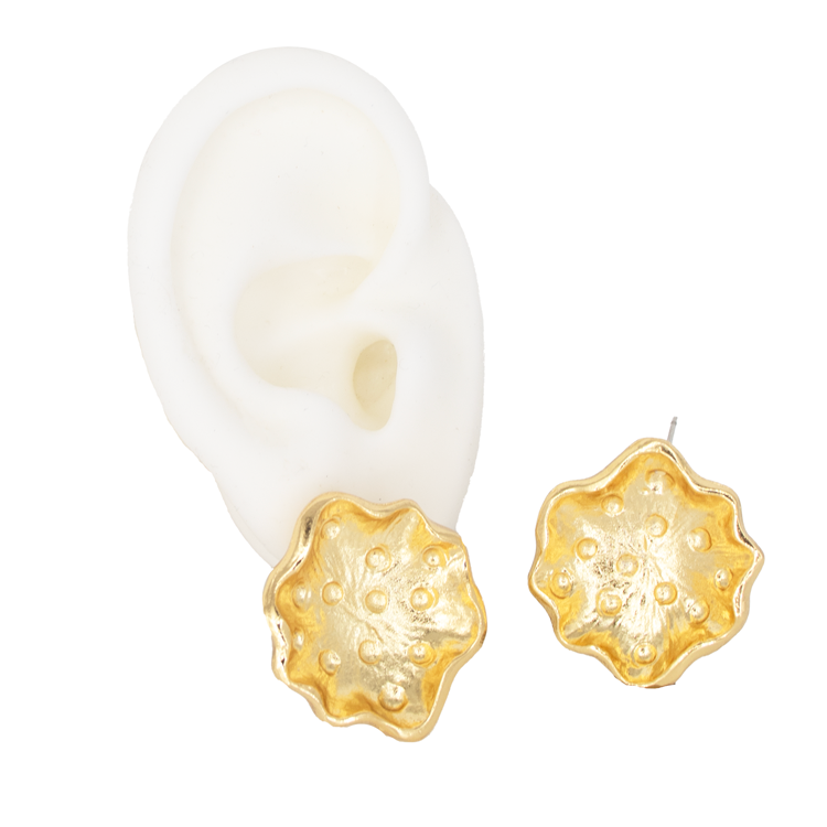 TOPO HOJA MARINA DORADO BAÑO EN ORO