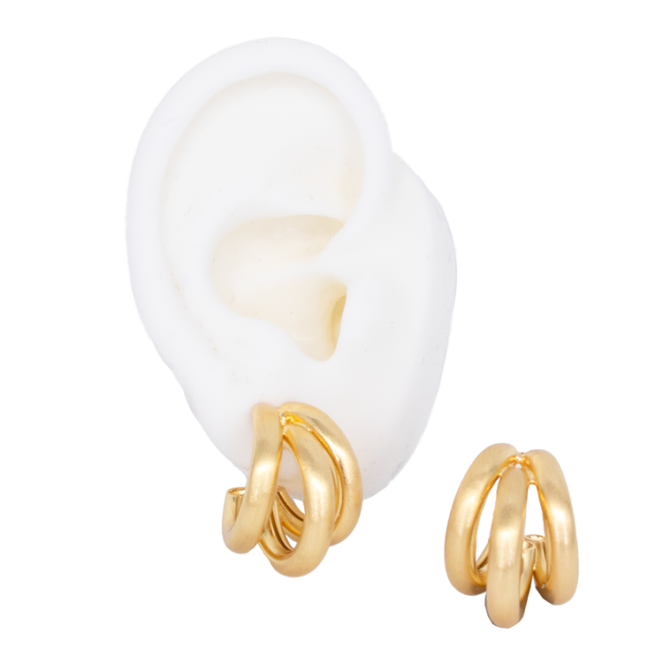 TOPO DORADO LISO 3 LINEAS MINI BAÑO EN RODIO