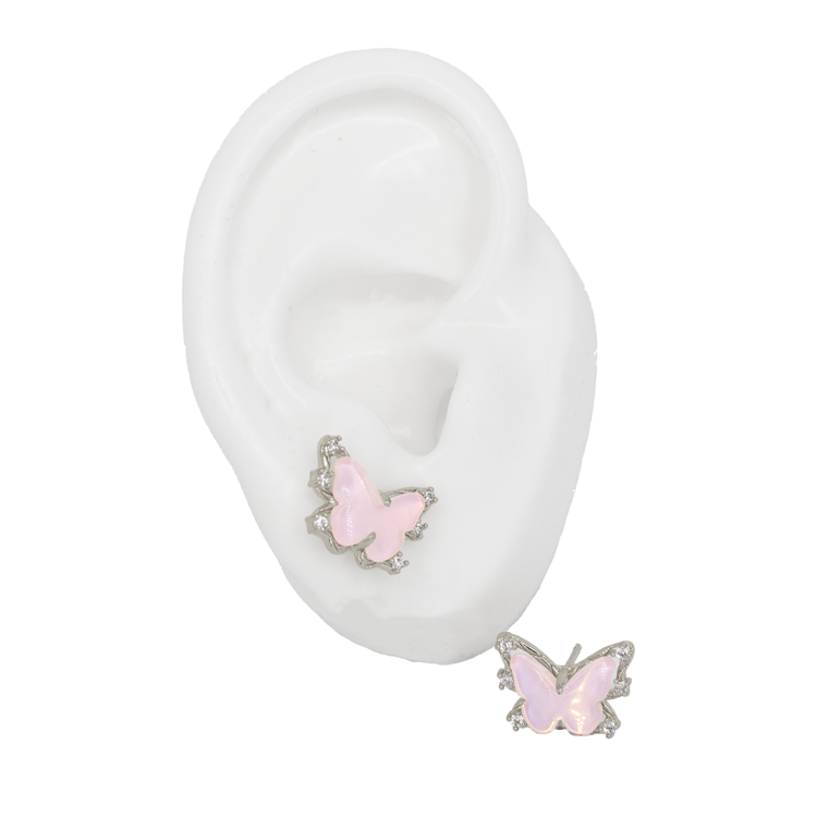 TOPO MARIPOSA ROSADA BAÑO EN RODIO