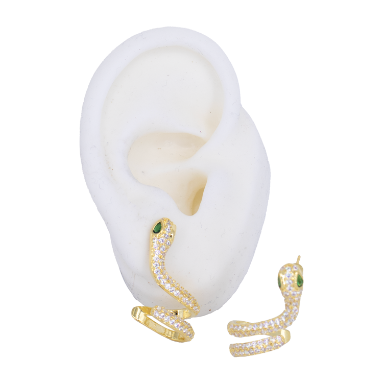 TOPO SERPIENTE PLATEADO BAÑO EN RODIO