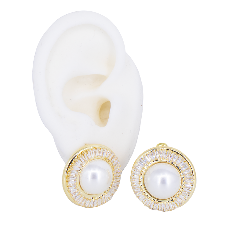 TOPO CIRCULO CIRCONADO DORADO BAÑO EN RODIO