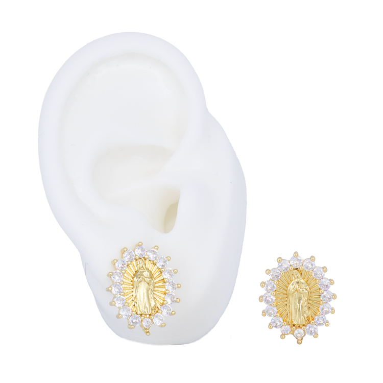 TOPO VIRGEN GUADALUPE CIRCONES BAÑO EN RODIO