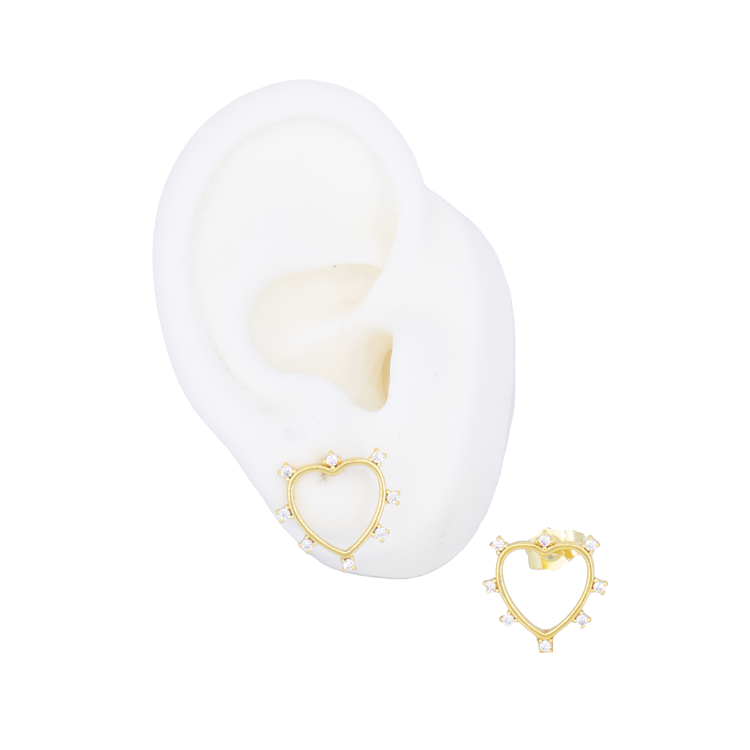 TOPOS SILUETA CORAZON BAÑO EN RODIO