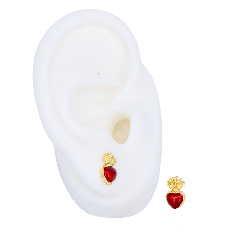 TOPO CORAZON SAGRADO MINI BAÑO EN RODIO