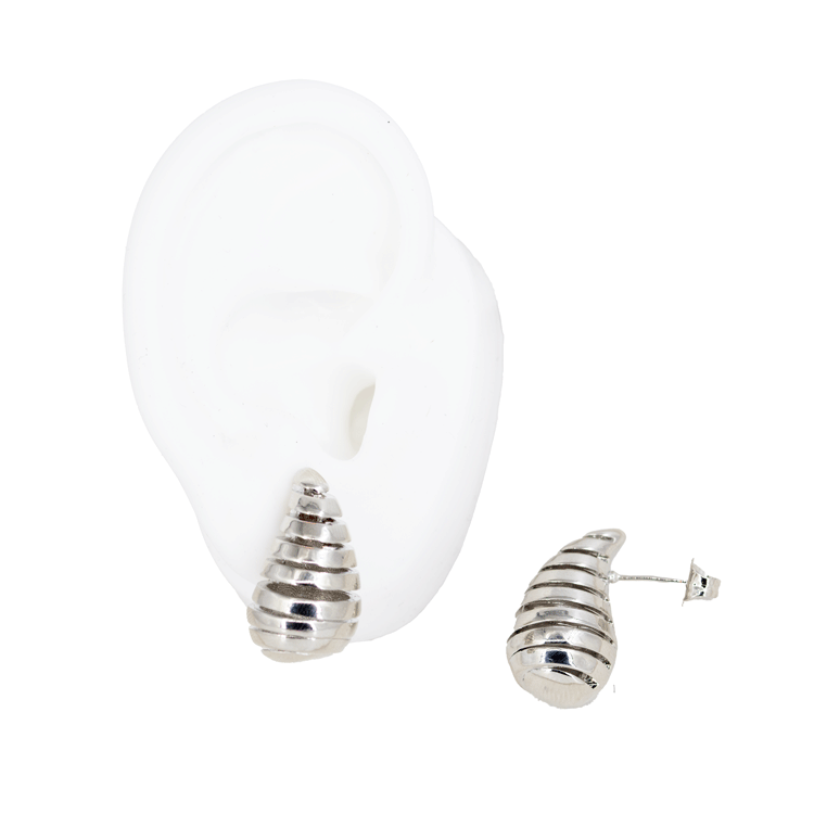 TOPO GOTA PLATEADA EN ESPIRAL BAÑO EN RODIO