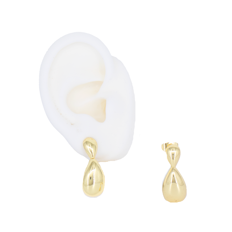 TOPO EN  RODIO GOTAS DOBLES