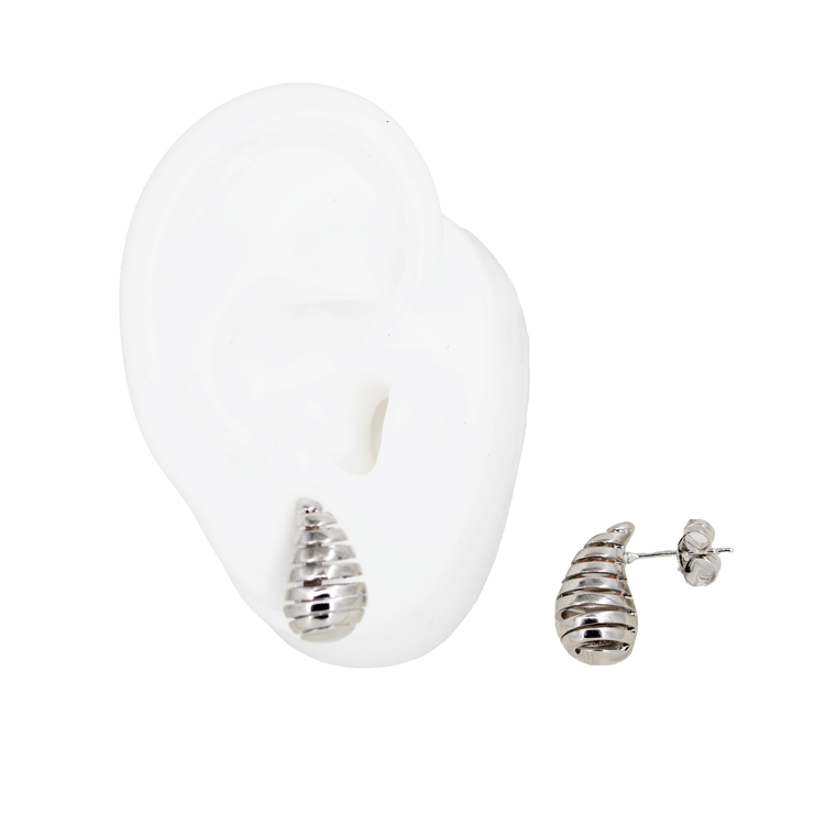 TOPO GOTA PLATEADA EN ESPIRAL BAÑO EN RODIO