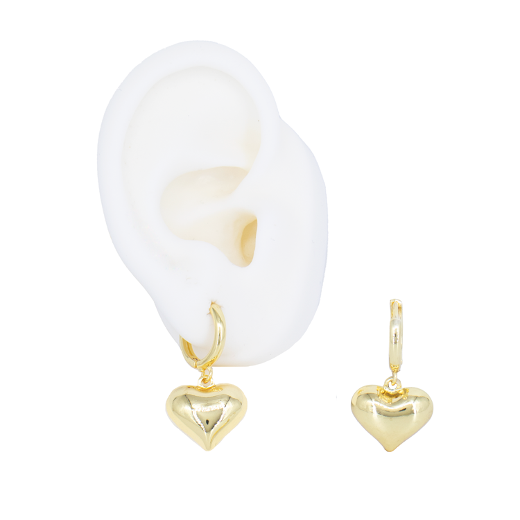 CANDONGA CORAZÓN LISO BAÑO EN RODIO