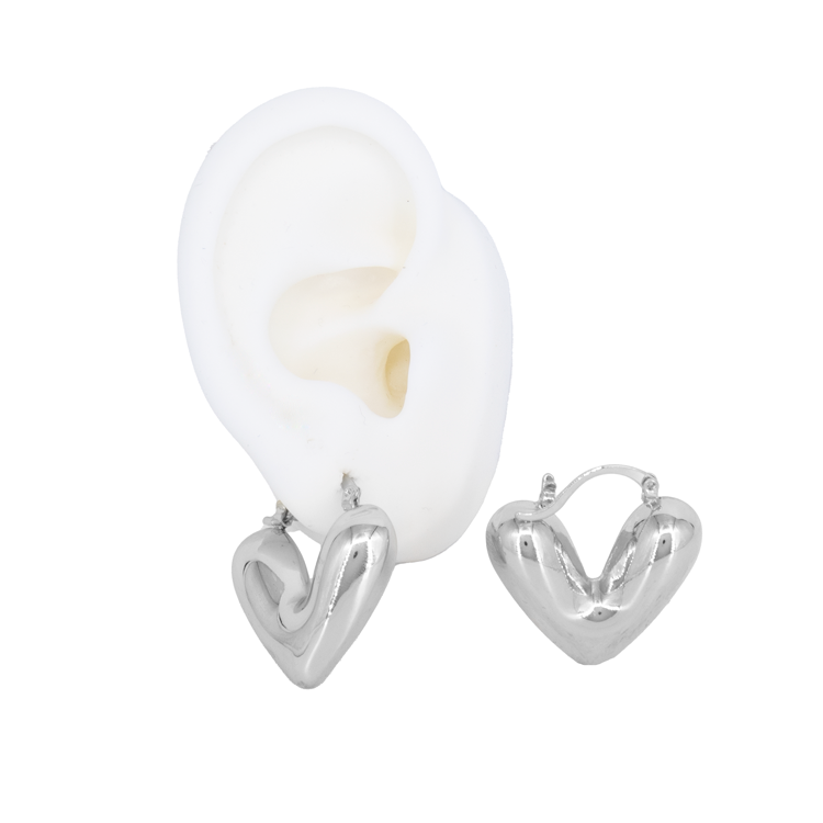 CANDONGA CORAZÓN CHUNKY BAÑO DE RODIO CR-726