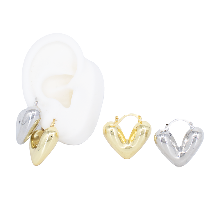 CANDONGA CORAZÓN CHUNKY BAÑO DE RODIO CR-726