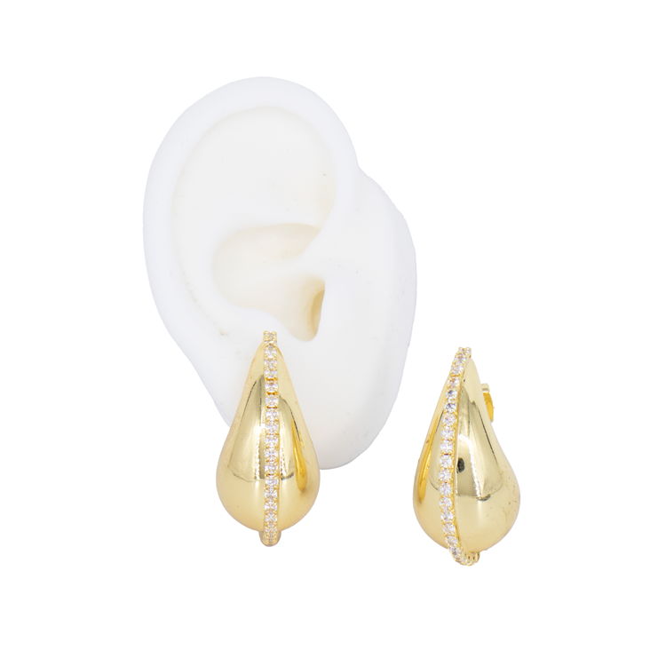 TOPO GOTA LINEA CIRCON BLANCO BAÑO EN RODIO