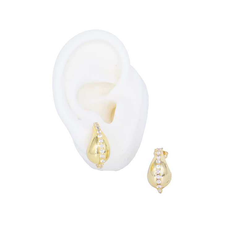 TOPO GOTA LINEA CIRCON BLANCO BAÑO EN RODIO