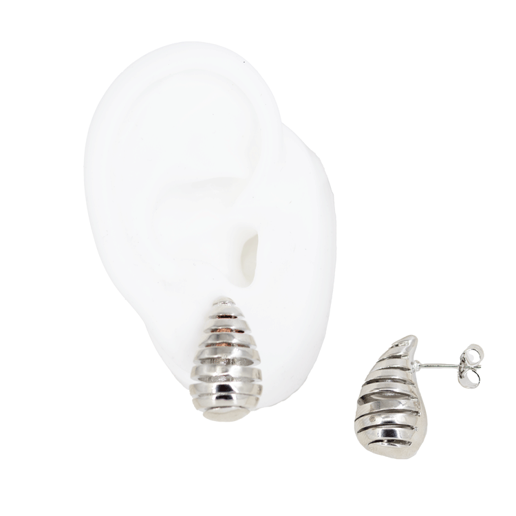 TOPO GOTA PLATEADA EN ESPIRAL BAÑO EN RODIO